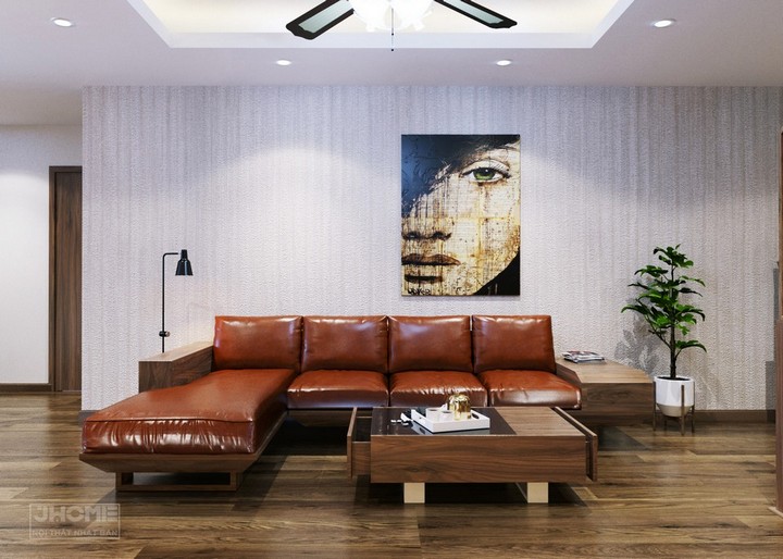 Mẫu sofa gỗ óc chó