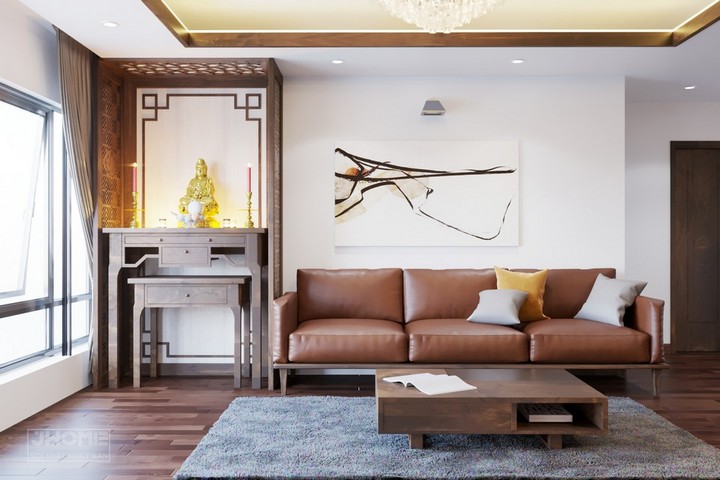 Mẫu sofa gỗ óc chó