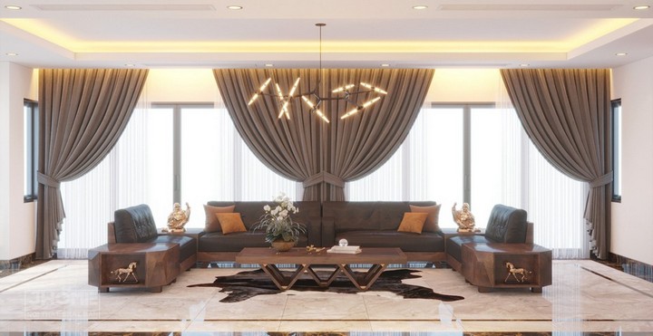 Mẫu sofa gỗ óc chó