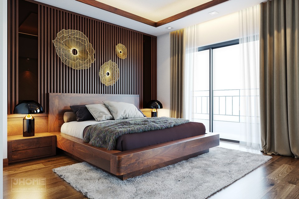 Giường gỗ óc chó