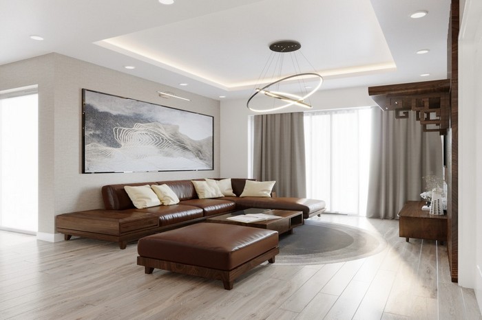 Sofa gỗ óc chó nội thất phong cách Nhật