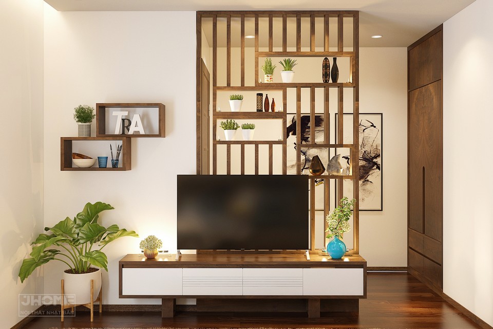 Kệ tivi gỗ óc chó đẹp