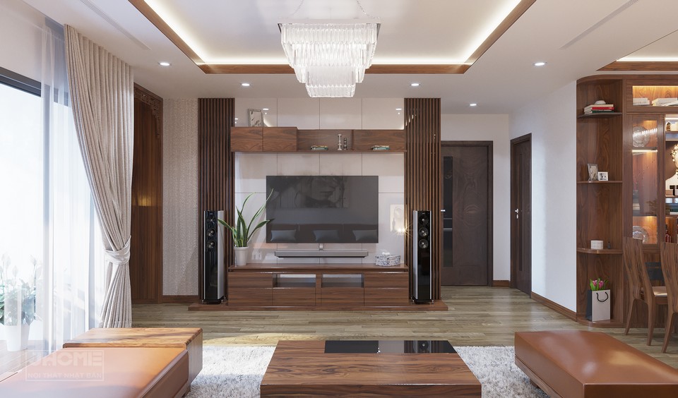 Kệ tivi gỗ óc chó đẹp