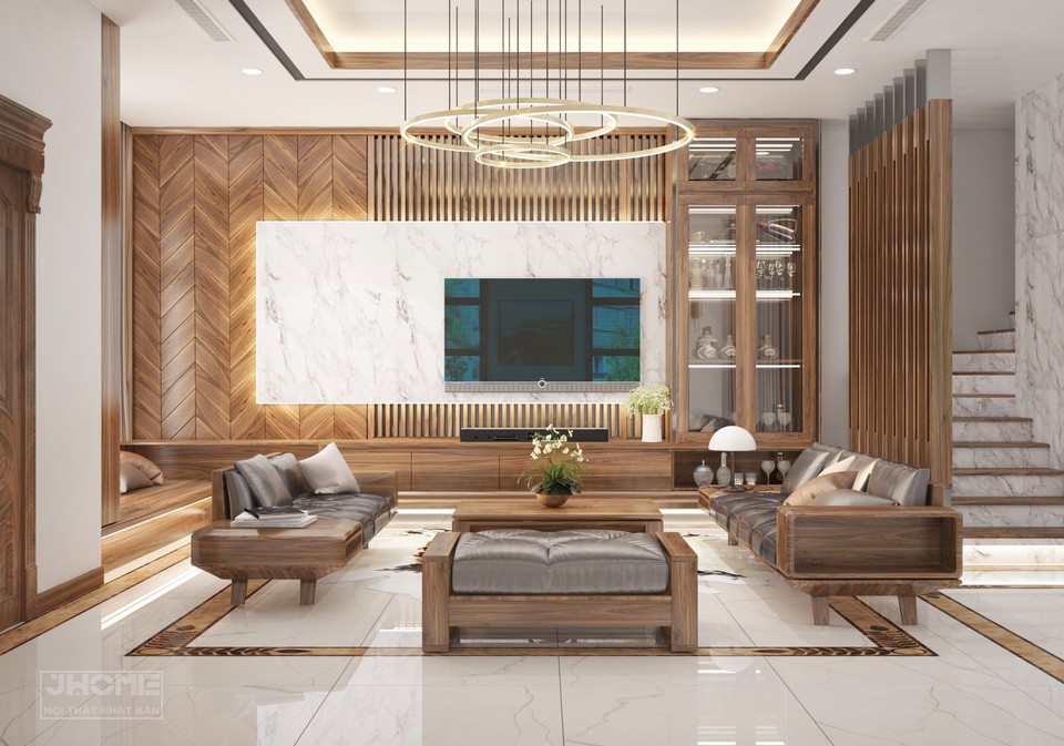 Kệ tivi gỗ óc chó đẹp
