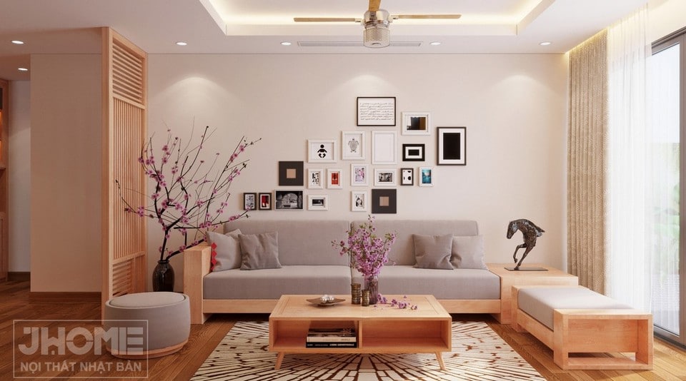 phòng khách tối giản hiện đại chung cư Vimeco
